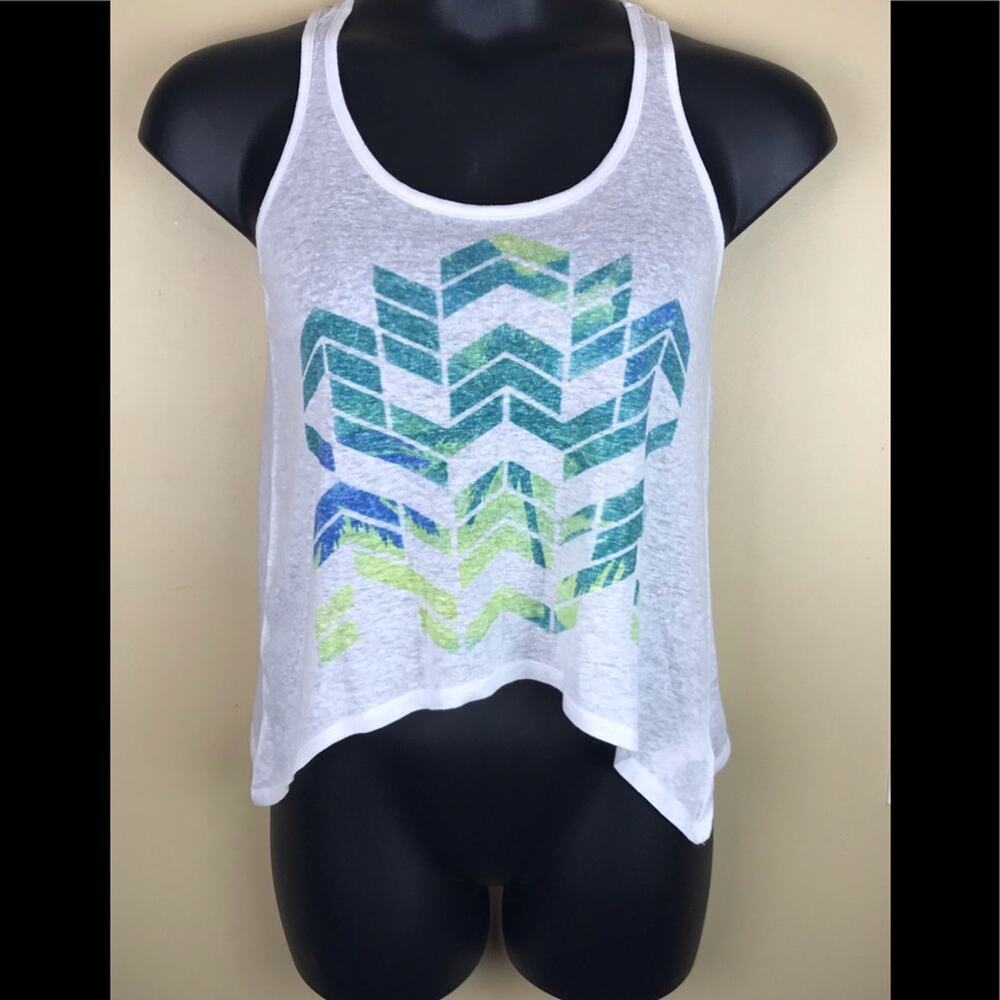 ARIZONA Blue Aztec Print Tank Size Small